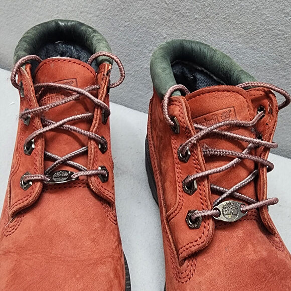 Timberland Nellie Chukka Women`s Red Waterproof Boots‎ 22387 Sz 7.5 M - Picture 3 of 9